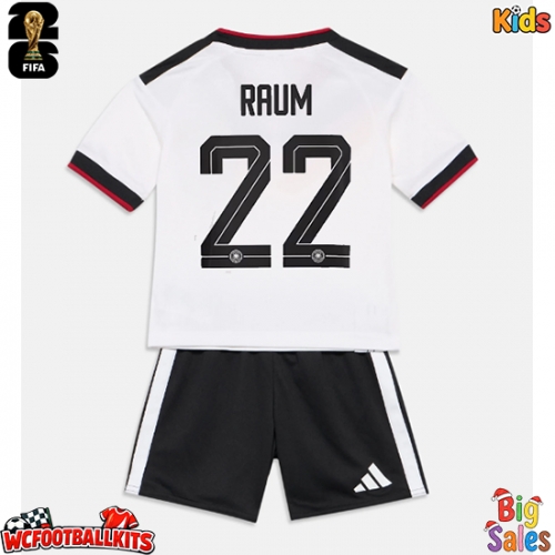 Germany David Raum #22 Replica Home Stadium Kit for Kids World Cup 2026 Short Sleeve (+ pants)